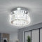 diisunbihuo Mini Kristall Kronleuchter Große Kristall Deckenlampe Runde LED Pendelleuchte für Flur Treppe (kühl weiß) (Runde SJT Kühl weiß)