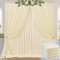3x6 m Champagne Vorhang für Kulissen, Party-Hintergrund Vorhang Sekt Hochzeit Hintergrund, Polyester Vorhänge für Geburtstag Baby Dusche Taufe Brautdusche