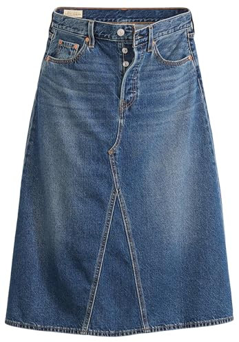 Levi's High Rise A-Line Decon Jupe, Mid Morning, 27W Femme