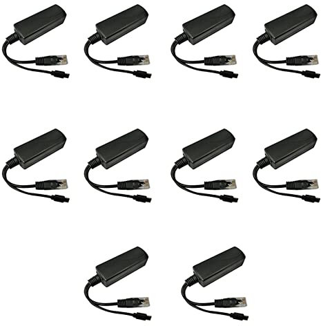 TsoLay 10X Micro-USB POE Splitter 48V à 5V2A / 3A Mini Alimentation USB Nationale