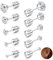 Sllaiss Titan Ohrringe 5 Paar Zirkonia Ohrstecker für Damen Herren Zirkonia Ohrringe mit Schraubverschluss Flachem Ohrringe Titan Ohrstecker 2-6MM Zirkonia Ohrringe Silber