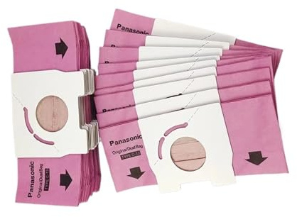 Bolsa para polvo Bolsa de papel Bolsa de basura Accesorios, Compatible Para Panasonic MC-3300R/E3300/3300G/3310 Aspiradora (Size : 15PCS Paper Bags red)