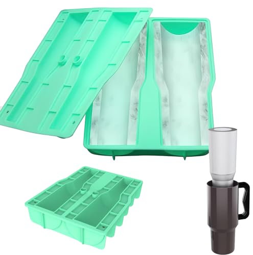 Ice Cube Tray for Stanley Cup Stanley Ice Cube Tray Stanley Cup Ice Mold, Reusable Ice Cubes Mold with Lid for 20-40oz Tumbler for Chilling Whiskey, Cocktails, Drinks, Coffee, BPA Free