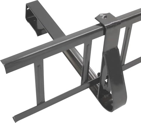 Decket Schneegitter 1,2 m x 200 mm Typ D, Schneeschutz für Dach, Komplettes Set mit 1x 1,2 m Schneefanggitter, 2x Schneefanggitterstützen & 4x Verbindern, Schneefangsystem aus Stahl, Grafit