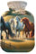 Horses Hot Water Bottles with Soft Cover Feet and Bed Warmer Hot Water Bag for Menstrual Cramps, 1 Liters