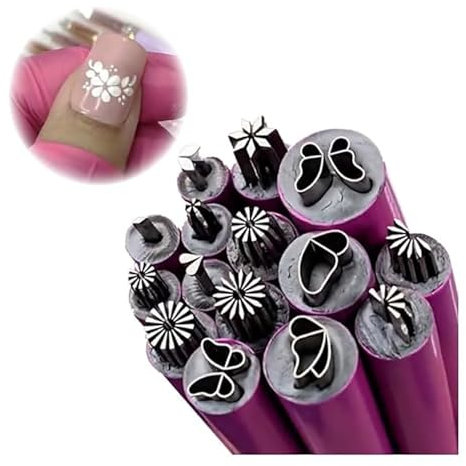 Juego de bolígrafos para estampar diseños de uñas, kit de estampadores de diseños de uñas, bolígrafos de precisión para estampar diseños de uñas, placas para estampar diseños de uñas, herramientas par