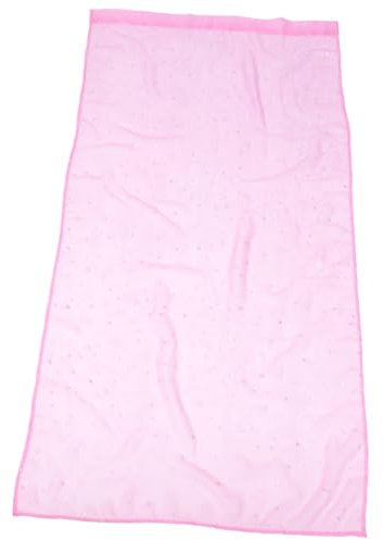 Amosfun Rideaux Transparents Voilages Étoilés Argentés pour Chambre Fille Fenêtre Rose