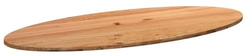 vidaXL Tischplatte Hellbraun 280x120x4 cm Massivholz Eiche Oval, Esstischplatte, Schreibtischplatte, Bartischplatte, Esszimmertischplatte