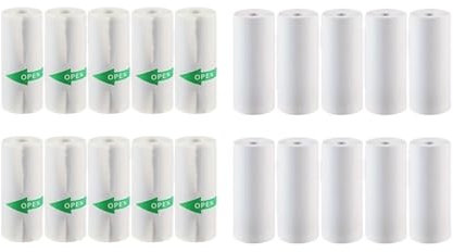 ANANGE Thermopapier 20 STK. Mini-Druckerpapier, Thermo-Aufkleberpapier, selbstklebendes Druckerpapier, Fotodrucker-Etiketten for Fotos, Notizen, 5,7 x 2,5 cm(10thermal 10sticker)