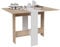 CASABEL – Mesa de Comedor Plegable – Mesa de Cocina para pequeños Espacios – Ahorro de Espacio para Comedor, Cocina Centro Blanco y Bandeja Madera Clara para 2-4 Personas