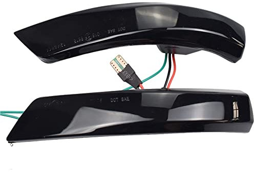 Huhpa 2 stücke Rückspiegel Anzeige Dynamische Blinker Blinker Licht for Ford for Focus Mk2 Mk3 2008-2016 for Mondeo Mk4(Yellow)