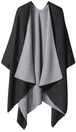 -Winter-Imitation einfarbiger mit warmem Schal oben Schal Dreieck (Black, One Size)