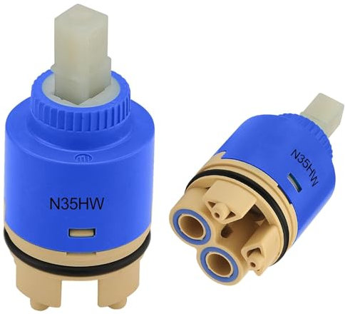 Cartouche de rechange en céramique pour robinet à levier unique, mitigeur monobloc de salle de bain ou de cuisine (35 mm avec fond)