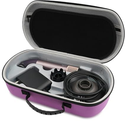 Hzycwgone Travel Case for Dyson Supersonic r Hair Dryer,Hard Portable Carrying Cover Storage Bag for Dyson Supersonic R Attachement Accessories,Purple