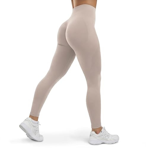 SMILODOX Leggings Damen Alira, Butt Lift Sporthose, Nahtlos High Waist V-Shape Sport Leggins, Seamless Schweißabsorbierend Trainingshose, Blickdicht Yogahose für Sport, Fitness, Yoga & Alltag