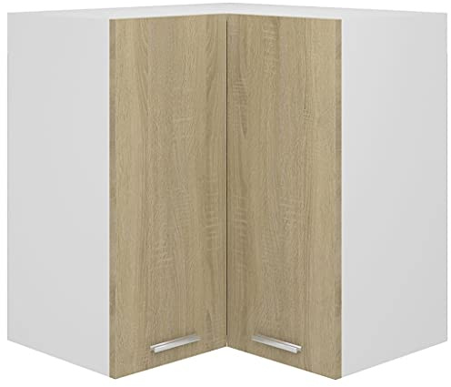 KTHLBRH Eckschrank für Küche mit 2 Regalen und Türen, einfaches Design zur Optimierung von Platz, geräumiger Stauraum für Schüsseln, Teller und Töpfe, einfache Reinigung