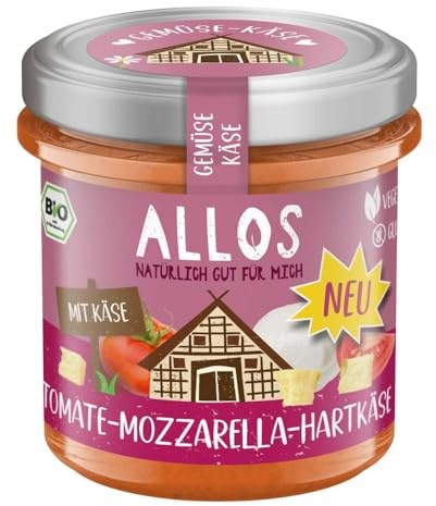Allos Gemüse Käse Aufstrich, Tomate-Mozzarella-Hartkäse, 135g