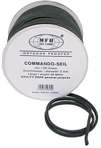 BW Seil 5mm Leine Fesseln Reepschnur 60 METER oliv 27505A