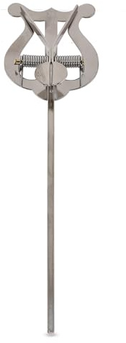 GEWA Marschnotenhalter - Vernickelt - Kleine Lyra - 2 Drücker - Stiellänge 14 cm