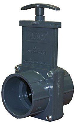 Valterra Zugschieber mit Edelstahlspindel, 2x Klebemuffe, Ø 63 mm, grau, SB121