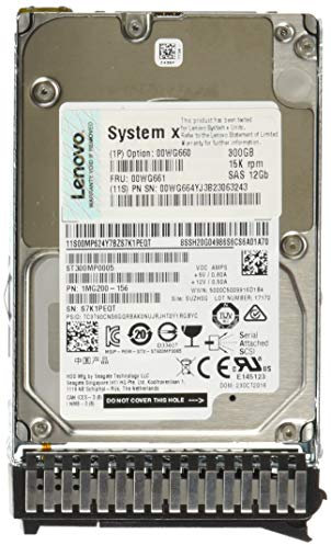 Lenovo 300GB 15K 12G SAS 2.5 G3HS – Disques durs internes (Serial Attached SCSI (SAS), HDD)