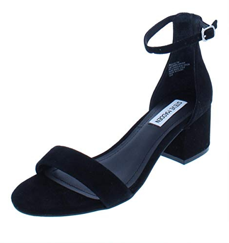 Steve Madden womens Irenee Dress Sandal, Black Suede, 10 US