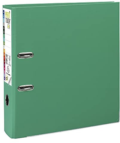 Exacompta Ordner (PP, 2 Ringe, Rücken 80 mm, DIN A4) [ 5er Pastell Bundle ] flieder + hellblau + hellgrün + lachs und rosa (Grün)