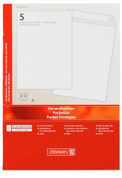 Versandtasche B4 weiß 5Stk.