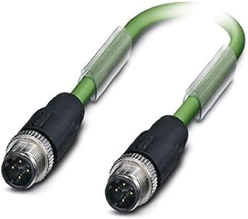 PHOENIX CONTACT SAC-4P-M12MSD/0.5-933/M12MSD Bussystem Kabel, Profinet circaT5, 4 Polig, Geschirmt, Stecker Gerade M12, D Kodierung, 0.5m Kabellänge, Grün
