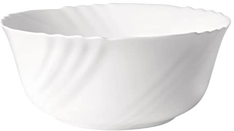 Bormioli Rocco Salad Bowl EBRO White CM.23, Opal Glass, 1pc