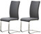 möbelando Schwingstuhl Stuhl Schwinger Esszimmerstuhl Freischwinger Muvo I (2er Set) (Grau)