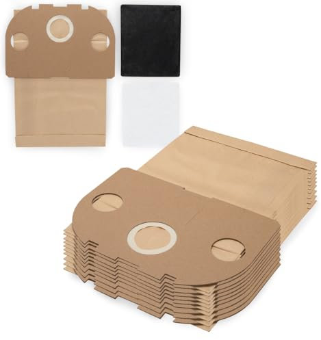 10 Hochwertige Staubsaugerbeutel + 2 Filter - Für Vorwerk Tiger 250 251 252 passend - Bestleistung beim Saugen