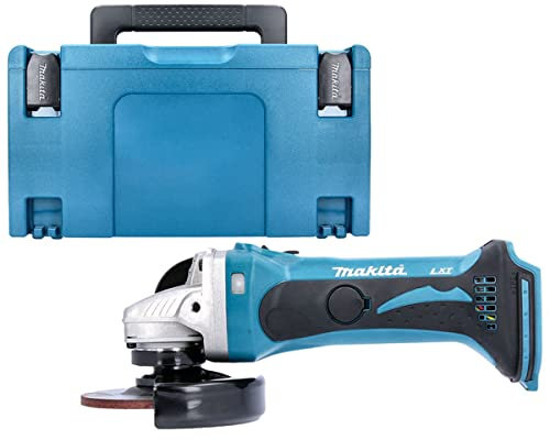 Makita DGA452Z 18V LXT Cordless 115mm Angle Grinder with 821551-8 Makpac Case 3 Without Inlays