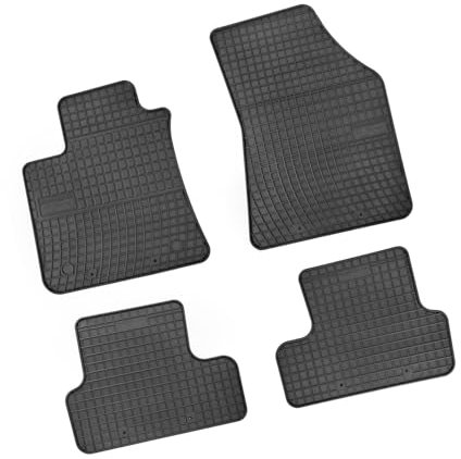 Bär-AfC RE60751 Gummimatten Auto Fußmatten Schwarz, Erhöhter Rand, Set 4-teilig, Passgenau für Renault Megane 4 Baujahr ab 2016 LIM. / Kombi