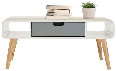 Premier Housewares Coffee Table With Storage Coffee Tables Coffee Table White White Coffee Tables Living Room 45 X 100 X 50 Cm