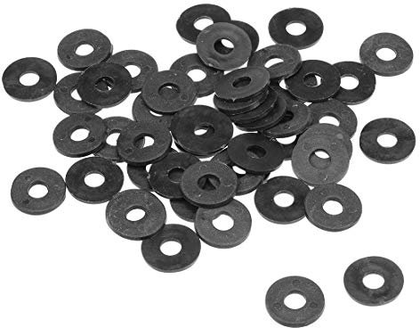 sourcing map Rondelle Plate Nylon Pour 6mm ID Vis Boulon 18mm OD 1.5mm épais 50PCS