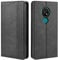 HualuBro Nokia 7.2 Case, Nokia 6.2 Case, Retro PU Leather Full Body Shockproof Wallet Flip Case Cover with Card Slot Holder and Magnetic Closure for Nokia 7.2 / Nokia 6.2 Phone Case (Black)