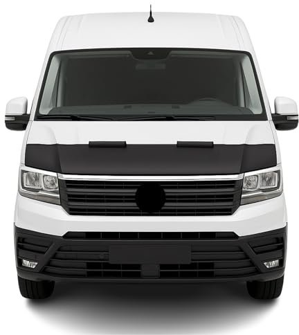 OMAC Haubenbra Halb für VW Crafter 2017-2026 Vinyl Schwarz | Steinschlagschutz, fahrzeugspezifisches Design, Car Bonnet Bra