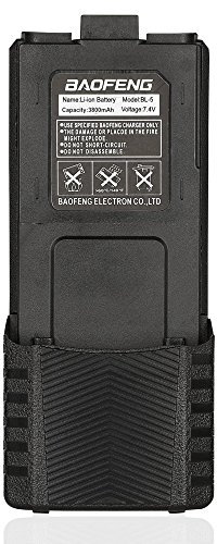 BaoFeng BL-5 3800mAh Batería de Gran Capacidad UV-5R/UV-5RE Plus Walkie Talkie, Negro