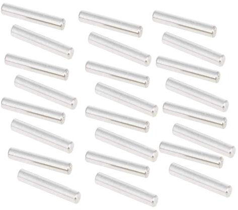 MroMax 50 Stück 4 mm x 25 mm Dübelstifte 304 Edelstahl Holz Etagenbett Dübel Pins Regalstifte Stützregale Silber Ton