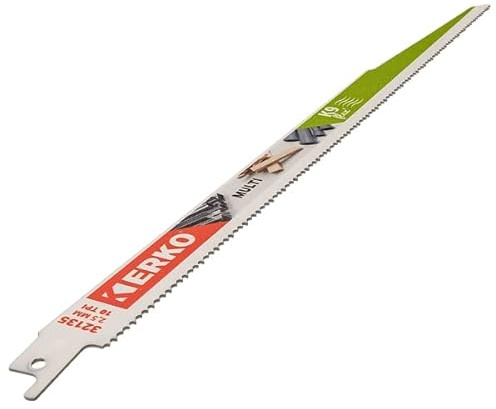 Lame Scie Sabre 300 x 19 x 0.9 10TPI Multi K-9 lot de 5 Erko