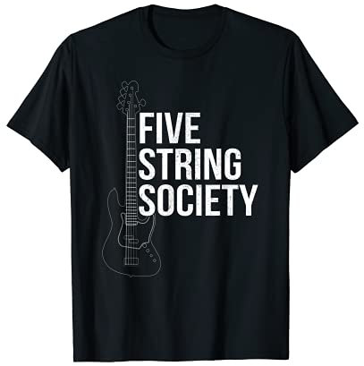 Five String Society Guitare basse 5 cordes T-Shirt