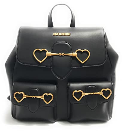 Love Moschino Damen Borsa Pu Nero Rucksack, Schwarz, 28x29x11