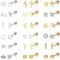 LOLIAS 18 Pairs Surgical Stainless Steel Stud Earrings For Women Men 20G Cartilage Earrings Studs Cross Moon Star Small Stud Earrings Gold Screw Flat Back Earrings Ear Piercing Studs Set