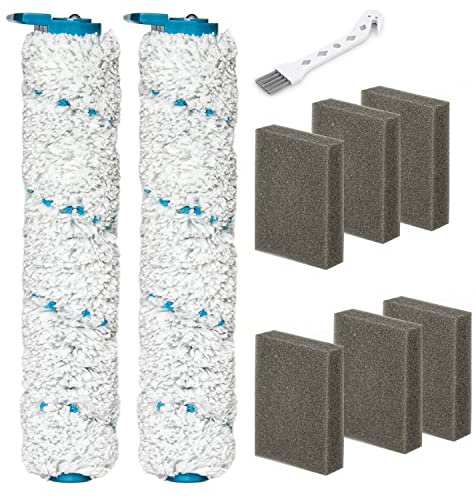 Zubehör-Set für Leifheit Akku Saugwischer Regulus Aqua PowerVac Nassauger LH11914 LH11922 LH11923 (2 Pack Mikrofaserwalze + 6 Pack Filter)