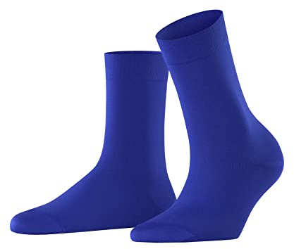 FALKE Women's Cotton Touch W So Thin Plain Socks 1 Pair, Blue Imperial 6065, 5.5-8