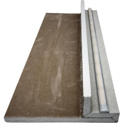 Alupona 1 x 2m LED Lichtvoute ENNA I Stuckleiste aus Rigips für indirekte Beleuchtung I 2 m I Lichtleiste mit integrierter Alumimium LED Profilschiene für LED-Streifen bis 12 mm Breite I Grau