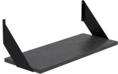 AKKE Hängeregal Flat Wandregal Kinderzimmer Küche Wohnzimmer Badezimmer Loft Büro Regale Wände Regalbrett Wand-Deko Küchenregal Moderne Wandboard Bücherregal Wand Raffinierter Stein 80x20cm