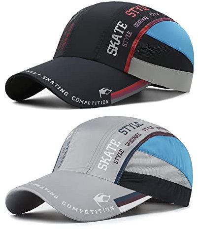 AYPOW Unisex Schnell Trocknend Baseball Cap Baseballkappe, Modisches Lässig Atmungsaktiv Mesh Sportkappe Baseballmütze, Leichte Faltbare Waschbar Outdoor Sportmütze Basecap Sonnenhut für Herren Damen