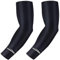 COOLOMG Mangas de compresión antideslizantes para bicicleta, voleibol, baloncesto, para mujer, hombre, niños, 1 par, color negro, M